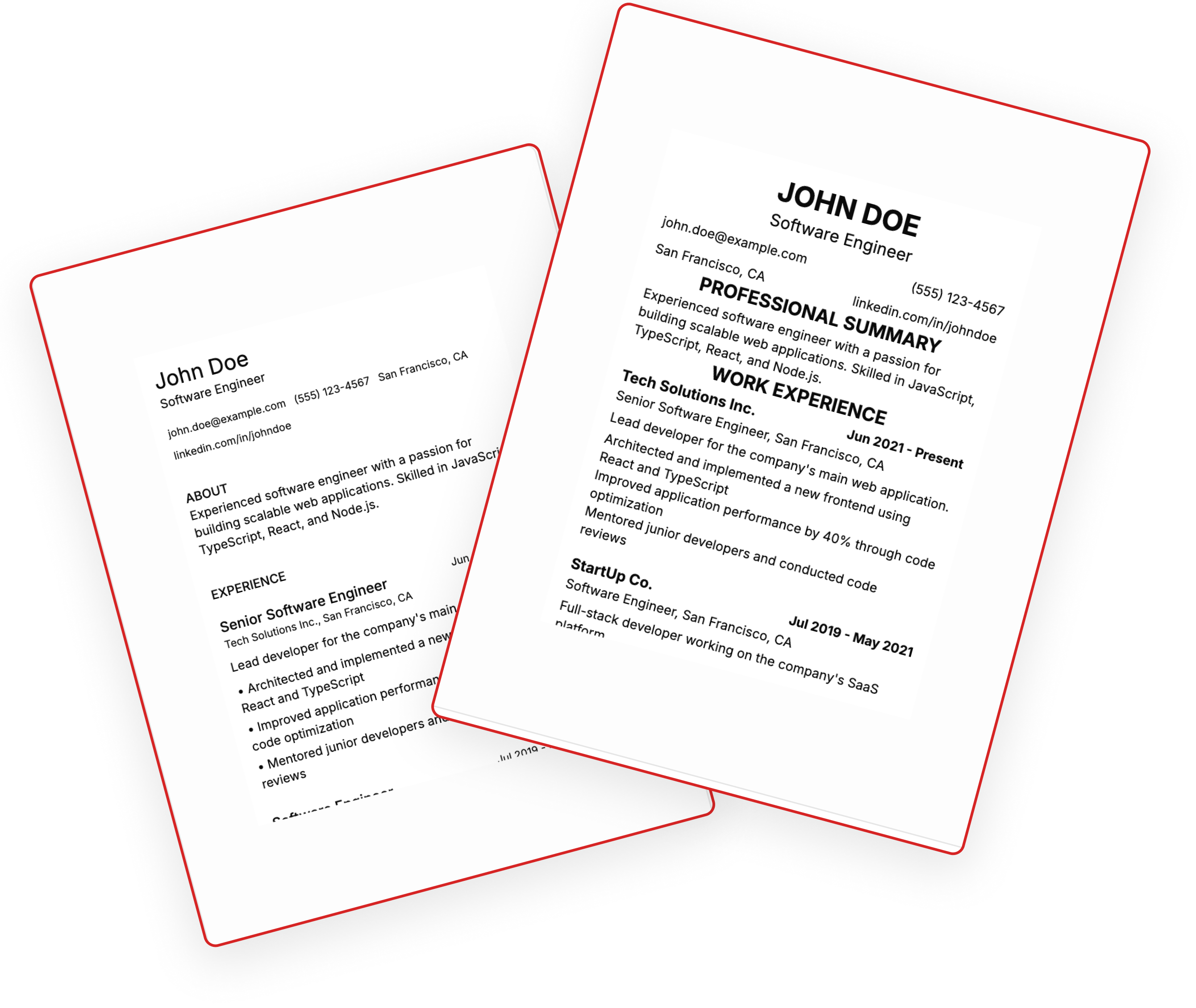 Resume Builder Preview